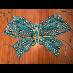 Ens Savahl Couture -Turquoise Hand-painted Top